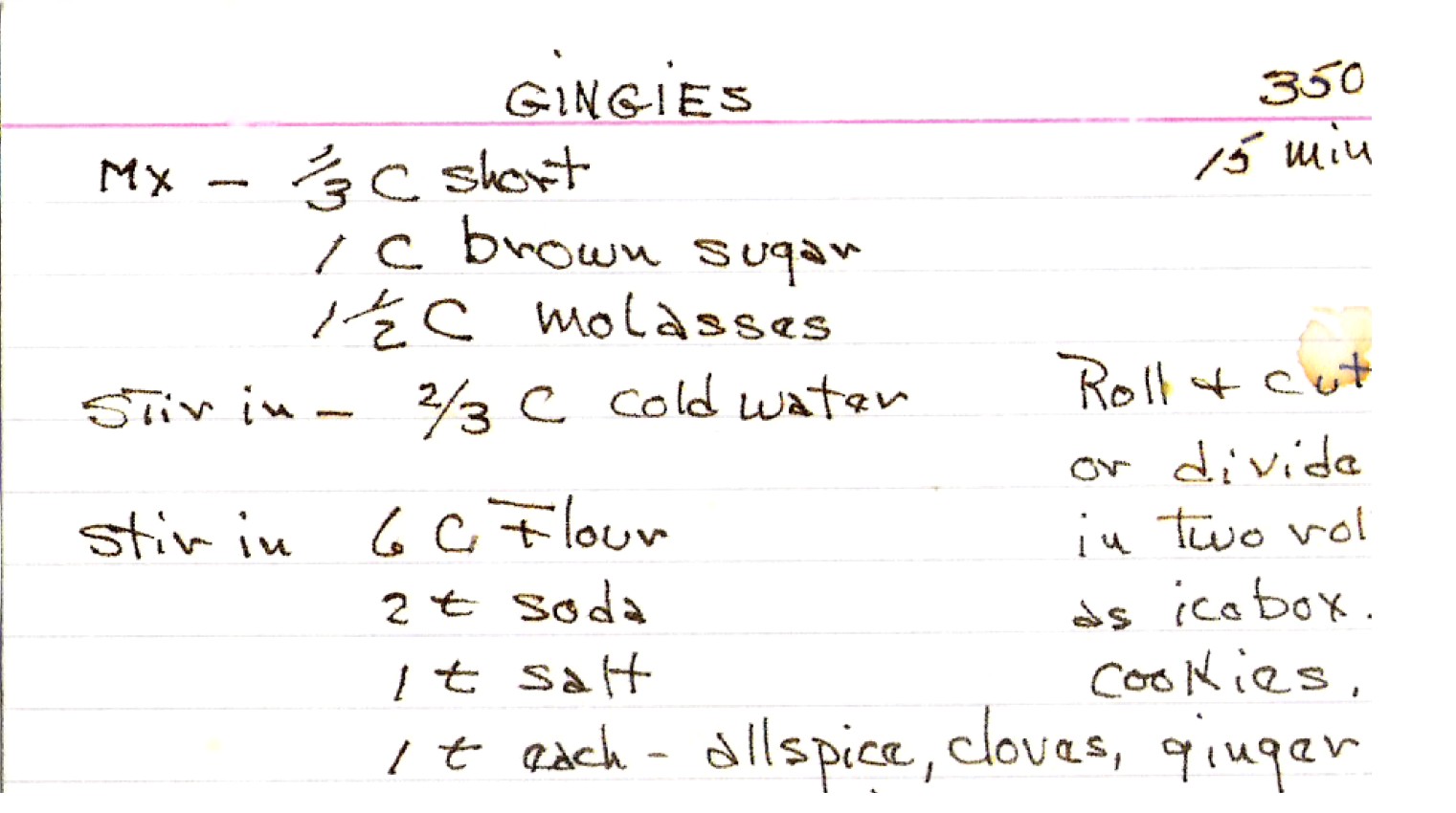 Christmas Foodie No. 6: Gingies